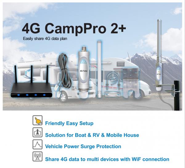 Cheap Campro LTE 4G Signal Amplifier , Universal WiFi Range Extender Kit For Caravan for sale