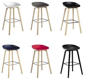 Best Beech Wooden Hay Bar Stool , Optional Colors Kitchen Counter Stools 75cm Height wholesale