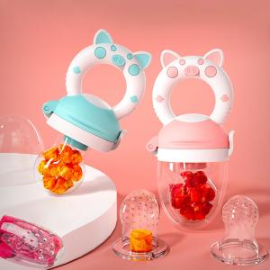 China Food Grade Soft Customized Baby Feeding Silicone Pacifier  		Baby Fruit Food Feeder Pacifier on sale