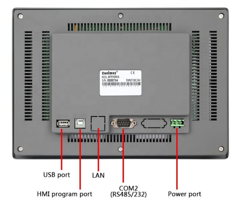 4 Wire Resistive Coolmay HMI Control Panel 10.1 Inch LCD Screen