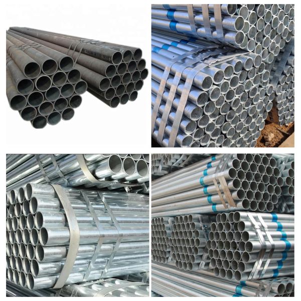 Manufacturer ERW Welded Steel Pipe Iron Black Tube Gi Galvanized Steel Pipe For Construction Low Alloy