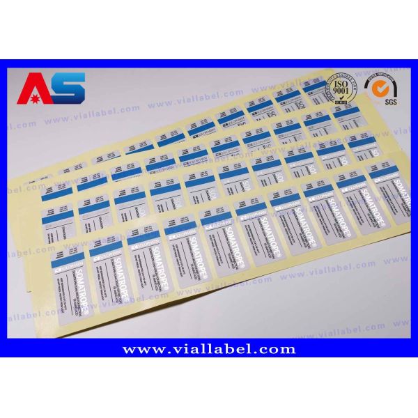 ODM Peptide Bottle Labels Stickers For Injections Peptide Custom Silver Foil Printing