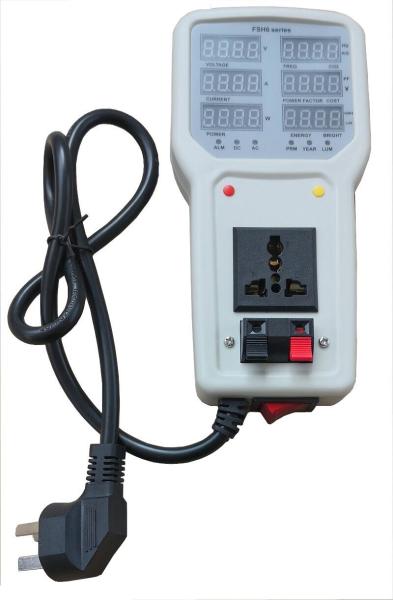 Cheap Portable power meter analyzer with USB, current voltage power factor frequency upper lower limit alert setting for sale