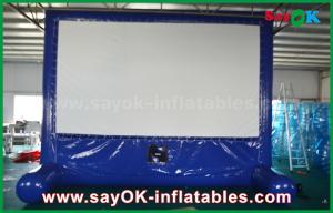 Best Large Inflatable Movie Screen Blue Inflatable Outdoor Movie Screen Customized For Advertising / Party / Event wholesale