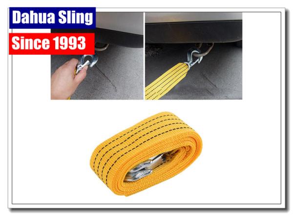 Cheap Lightweight Flat Recovery Tow Straps With Hooks Multifunctional for sale