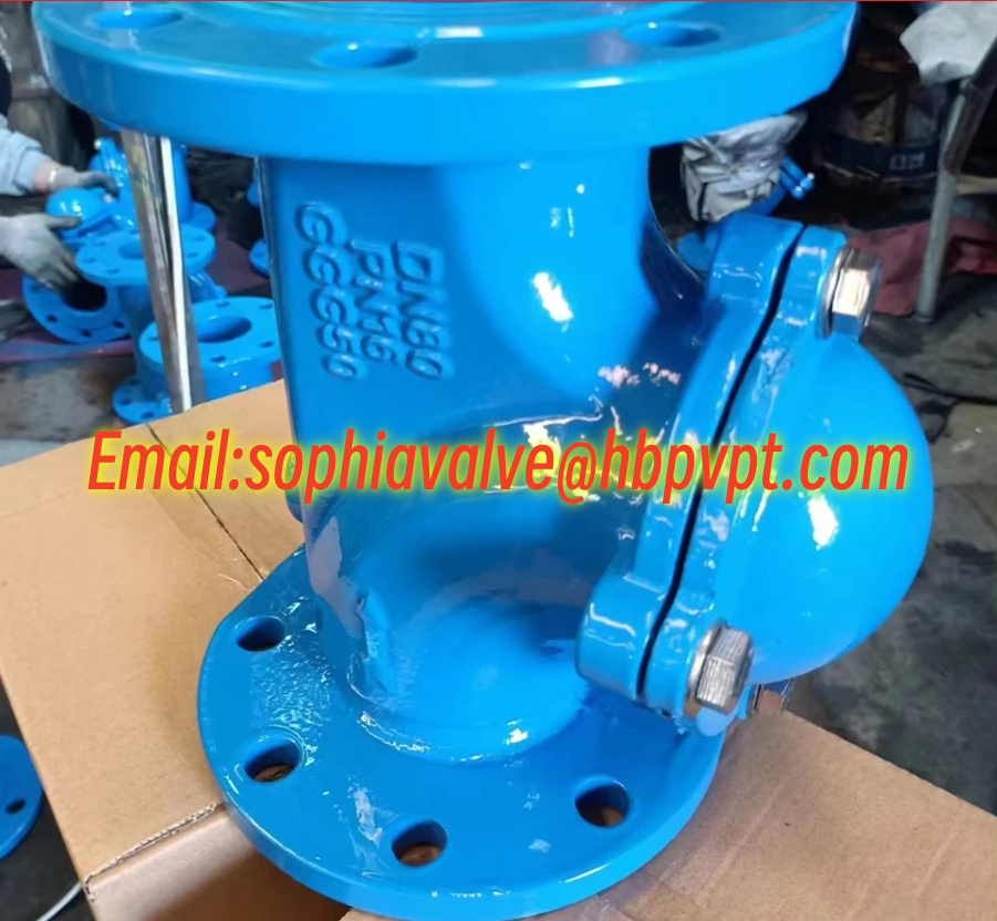 DIN standard resilient seal flanged ball type check valve