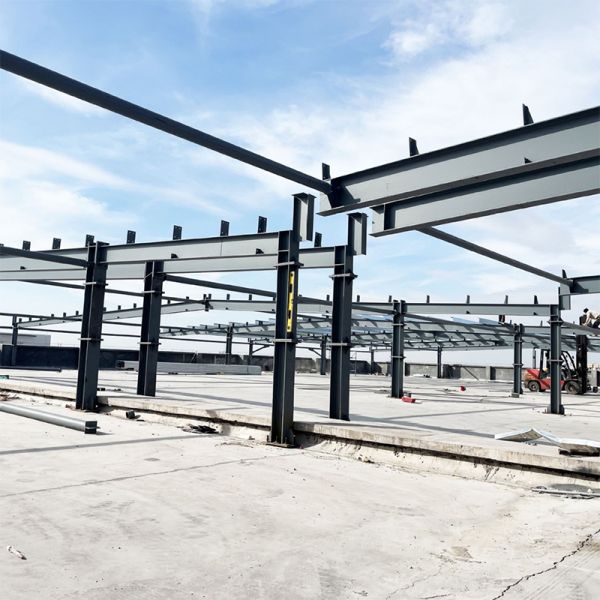 Source Prefabricated Warehouse Steel Structure Building with Cutting Service and Aluminum Alloy Window at Easy Installation