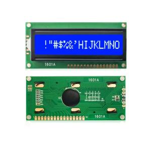 China 1601A Dot Matrix COB 8-Bit MPU Interface 16x1 Character STN Blue Negative LCD Module on sale