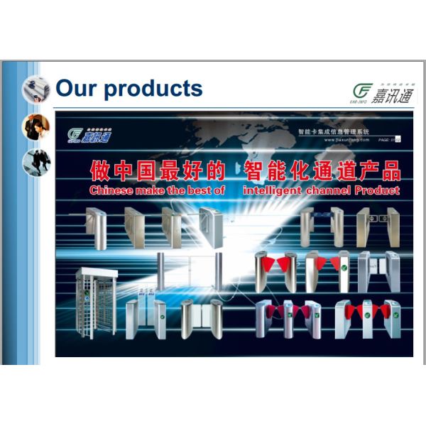 Football Court Full Height Turnstile Double Door Fingerprint Reader 30 Person / Min