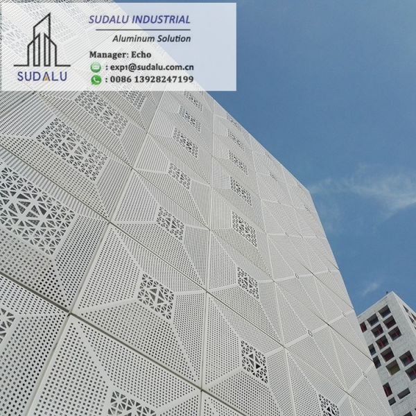 SUDALU Customized Design Aluminum City Pattern CNC Curvel Panel Interior Decoration Perforated Panel