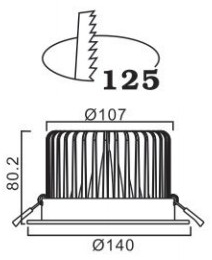 1800 Lumen 4inch 18W SAMSUNG Chip LED Ceiling Lighting With TUV - CE Certificate
