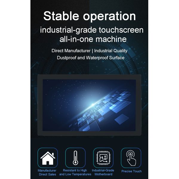 Panel PC IP65 Waterproof Touch Screen HMI Linux/ Win/ Ubuntu 19 Inch Embedded Touchscreen Industrial PC
