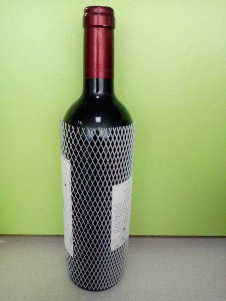 PE Protective Plastic Mesh Sleeve , Protective Wine Bottle Sleeve FDA Approved