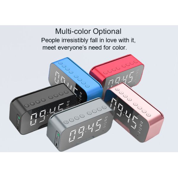 ABS FM Radio Audio Bluetooth Speaker 87.5MHZ-108MHZ With Mirror Night Light