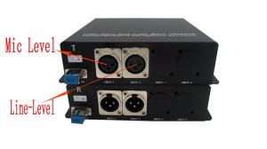 China 1 channel Micphone audio with 1 channels Banlanced line-level audio over fiber converter on sale