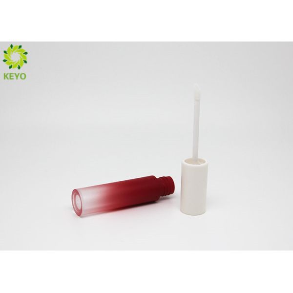 Cosmetic Lip Gloss Packaging , Gradient Red Plastic Empty Lip Gloss Case