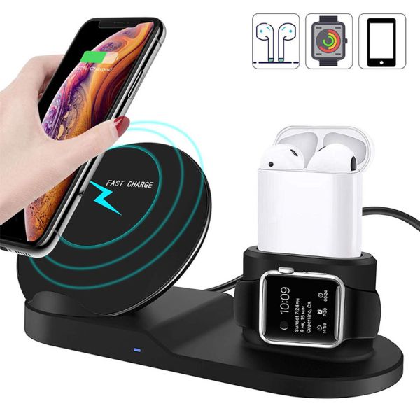3 In 1 8cm Portable Wireless Charger For Apple Watch Series