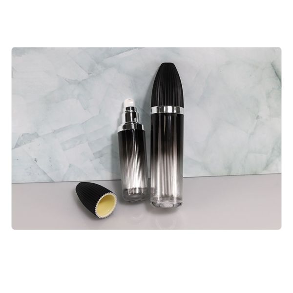 High-End Black Smooth Form Lotion Bottle Acrylic 100Ml Essential Oil Body Cream Bottle With Pump Face Cream Bottle
