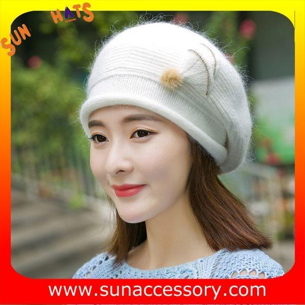QF17002 Sun Accessory customized fashion knitted beanie hats for ladies ,Hats in stock MOQ only 3 pcs