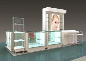 Best Flooring Type Beauty Product Display Stand  Cosmetic Display Showcase With Glass Shelf wholesale