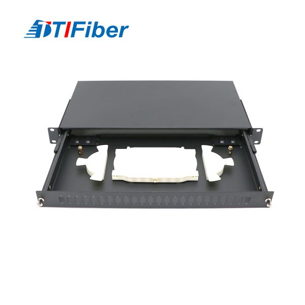 19" 1u 24 Port Sc Sx Optic Fiber Optic Terminal Box For FTTH