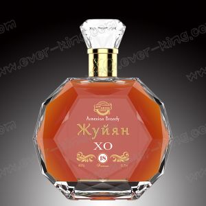 Best High End Diamond Shape Glass Brandy Bottle Embossed wholesale