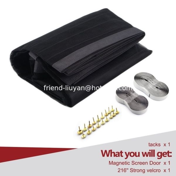 Home/Office/Workshop/Garage Magnetic Mesh Door Curtain Durable and Convenient Opening Magnetics