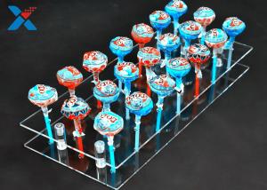 Best 21 Holes Clear Acrylic Cake Pop Stand , Transparent Acrylic Lollipop Stand wholesale