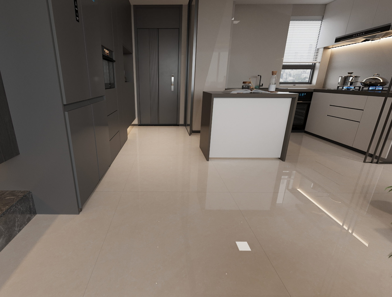 1000x1000mm Durable Antibacterial Indoor Floor Polished Glazed Porcelain Tile For Design and Building