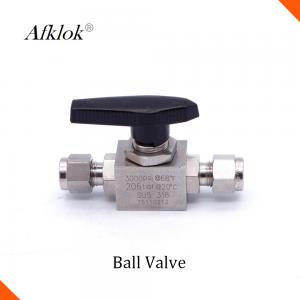 Best SS 316 Hose Connector Stainless Steel Tube Fittings 2 Way High Pressure Ball Valve wholesale