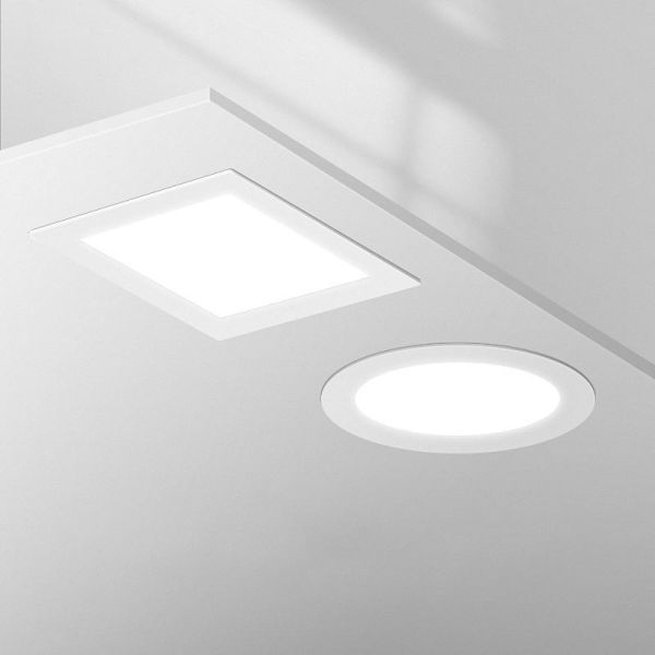 Indoor Lighting Recessed Mounted Slim Round Square Led Panel Light For Home Office Ceiling