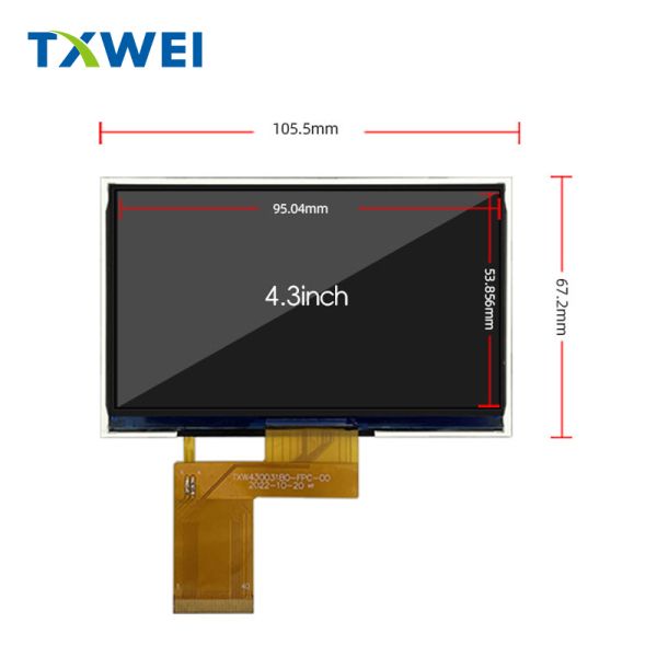 4.3-inch LCD Display Panel 480 * 272 40pin With RGB Interface For Industrial Control