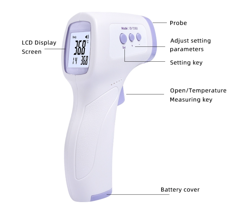Precision Non Contact Body Thermometer , Infrared Forehead Thermometer