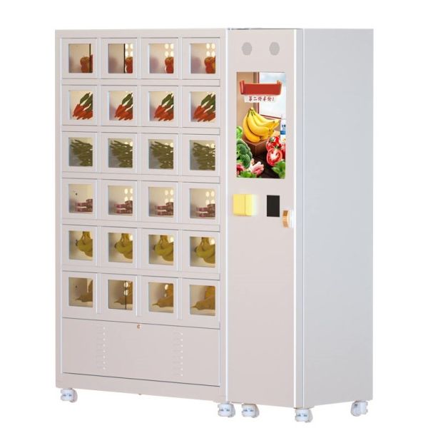Self Service Automatic Locker Vending Machine With 4℃ Cooling Refrigeration