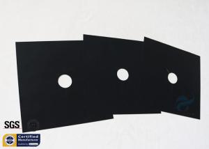 Best PTFE Coated Fiberglass Fabric Stovetop Burner Protector Gas Range Black 260℃ wholesale