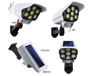Best Door Sensor 77 LED Simulation Monitoring Security Lighting Solar Motion Sensor Simulation Camera Solar Wall Lamp wholesale