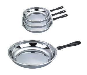 China Food Grade 410 # Stainless Steel Non Stick Frying Pan Surface Mirror Polish on sale