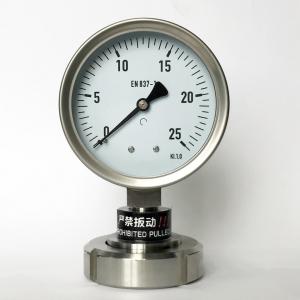 China SUS 304 Diaphragm Seal Pressure Gauge DN40 100mm Dial 25 Bar Pressure Gauge on sale