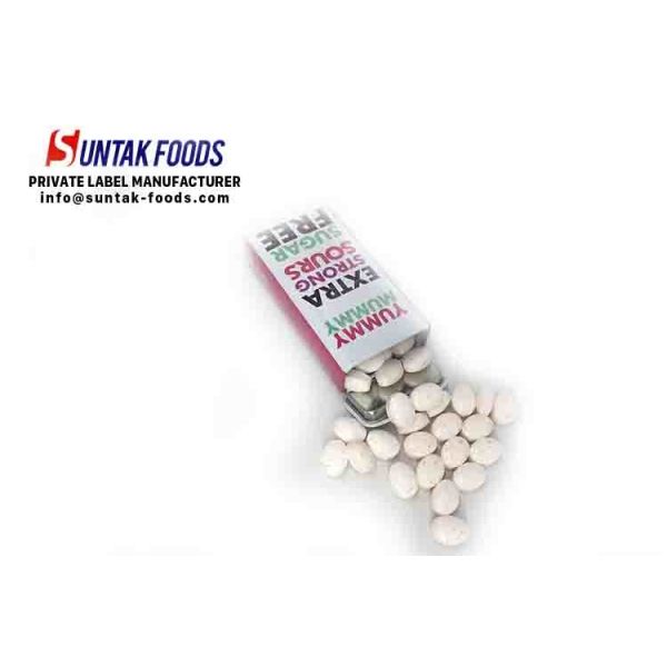 Tower Tin Box Packaging Holiday Blueberry Candy Cool Flavor With Extra Cool Taste