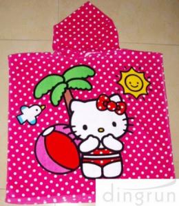Best Full Reactive Printing Hooded Poncho Towels Azo Free Personalized wholesale