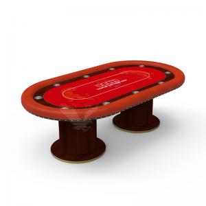 China Exquisite Casino Poker Table With Cup Holders Round Texas Hold'em Table on sale