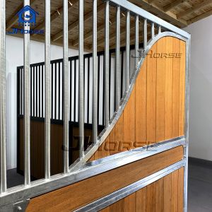 Powder Coated Horse Stable Panels Durable Wood Board Fencing For Equestrian
