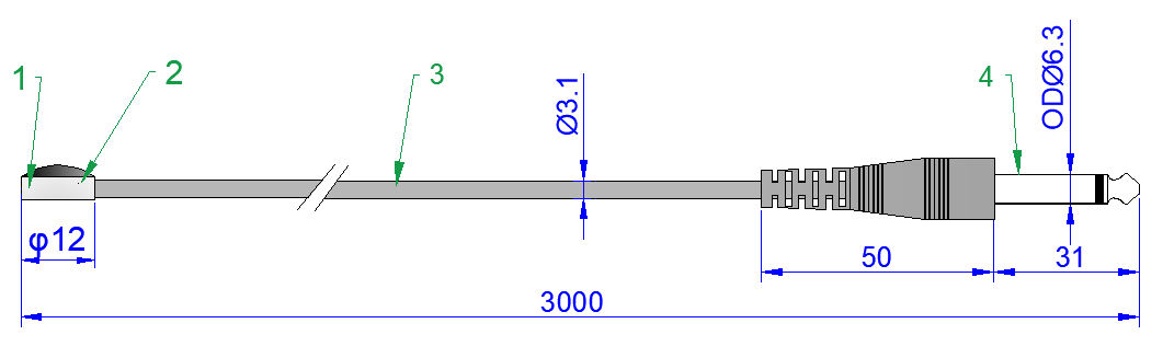 Skin Medical Temperature Sensor 2.252K For Human Body Surface Temperature Measurement