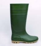 High quality Green color Wellington knee higher PVC safety boots work farm