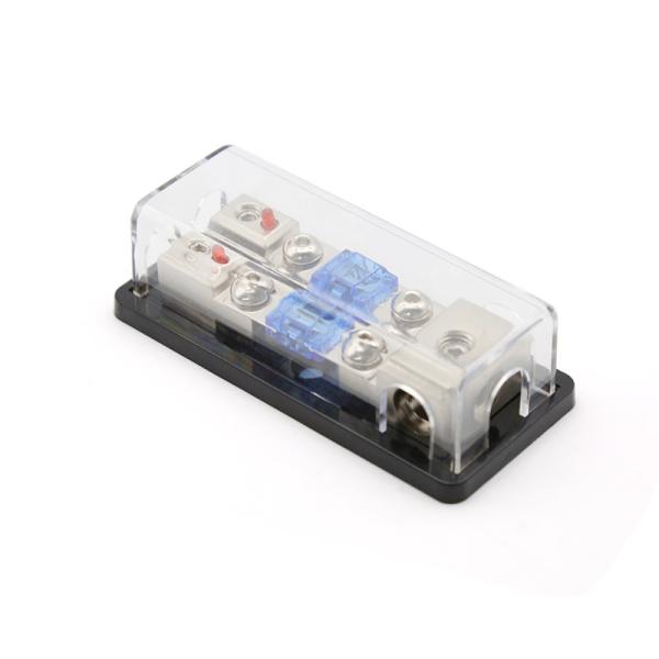 2 Way Car Fuses Box Holder 8GA Input Output AFS Mini ANL Fuse Block for 60A Fuse