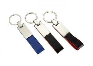 Best Personalized PU Leather Key Chains Zinc Alloy Car Key Holder With Leather Strap wholesale