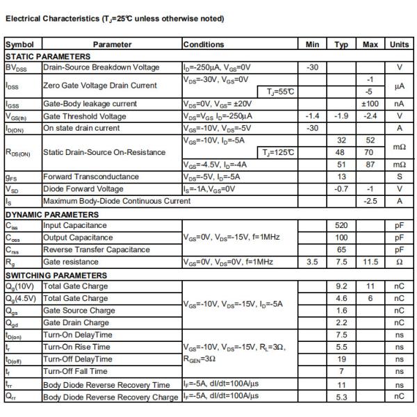 HXY4803 Mosfet Power Transistor