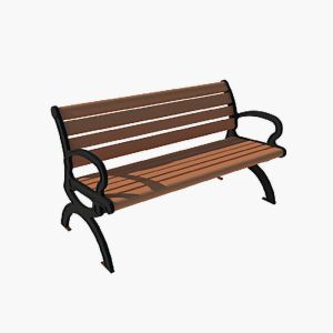 Customized WPC Bench Anti Slip Waterproof WPC Chair Eco-Friendly