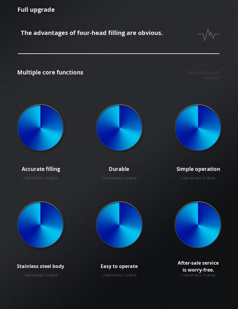 Simple Operation Automatic Four Head Filling Machine Oral Liquid Filling Machine for Milk Juice Soy Sauce Vinegar