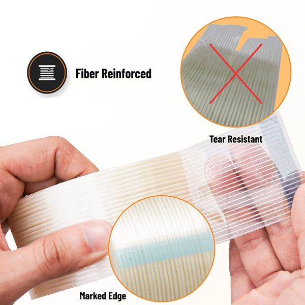 Reinforced Single Sided Filament Strapping Tape with High Viscosity and Strong Tensile Force for Heavy Duty Packing